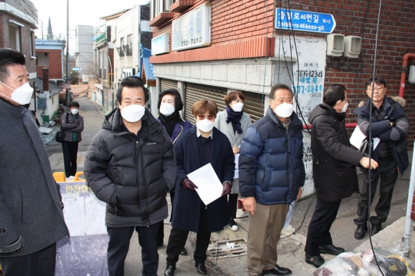 송림초등학교주변 주거환경개선사업 석면철거 현장방문