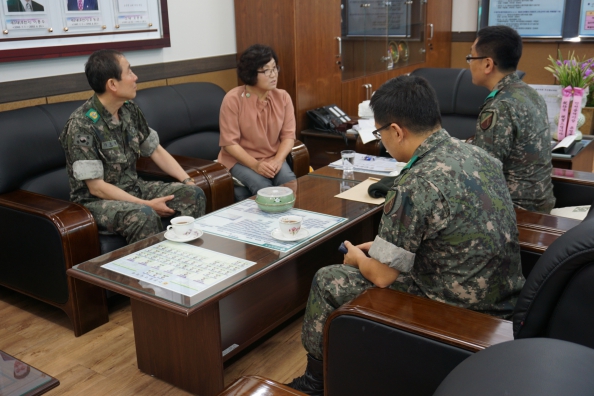 507여단 제1대대장 접견