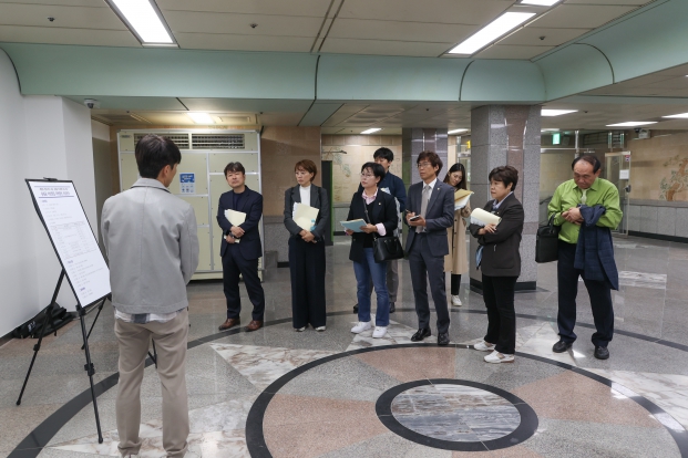 2023년 행정사무감사 대비 현장방문 - 송림골 아뜨렛길 지하광장 조성공사 현장